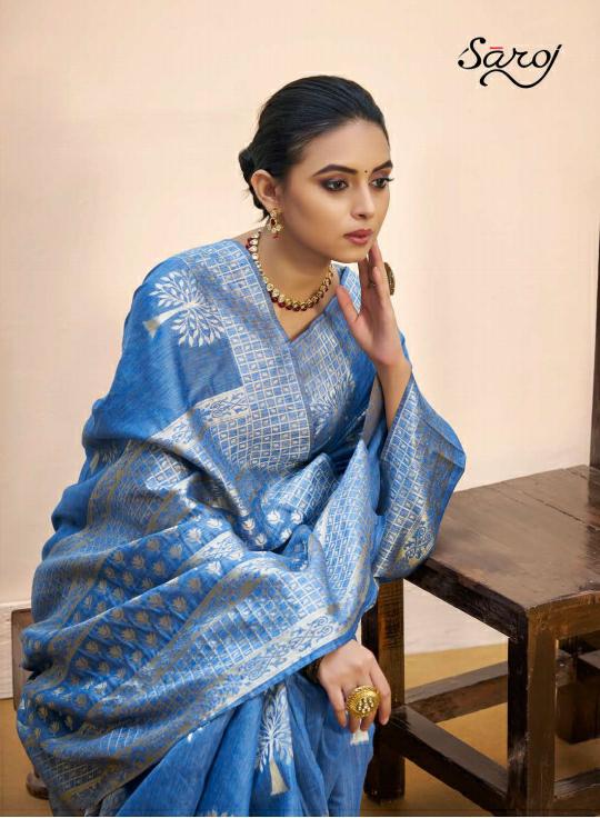 Saroj Nasheen 2 Latest Wedding Wear Linen Cotton Silk Saree Collection
